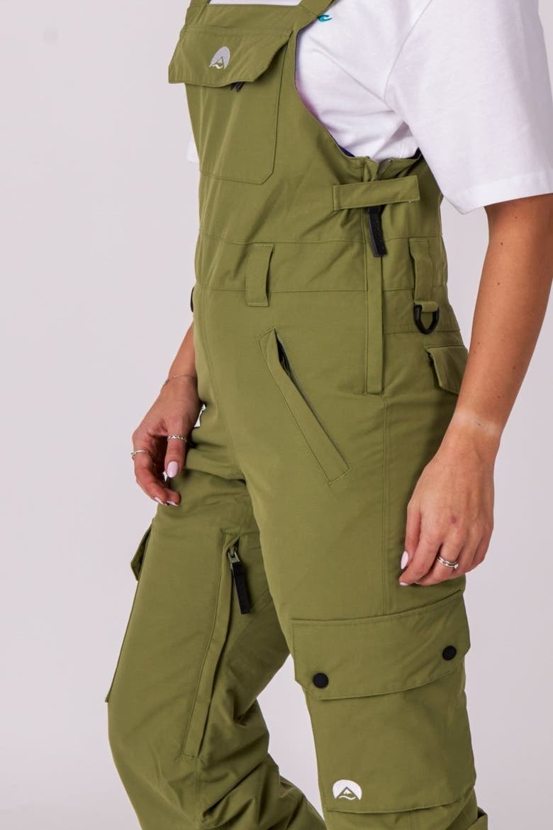 Yeh Girl Bib Pant - Khaki, Alternate, color, Khaki