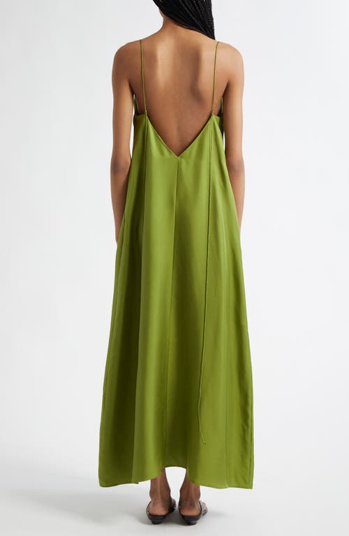 Shop Rohe Róhe Silk Slipdress In Garden Green
