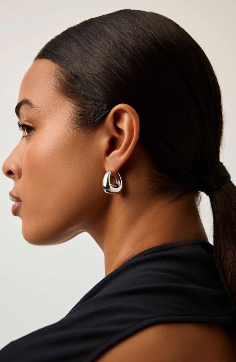 Missoma Sculptural Chubby Small Hoop Earrings, Alternate, color,