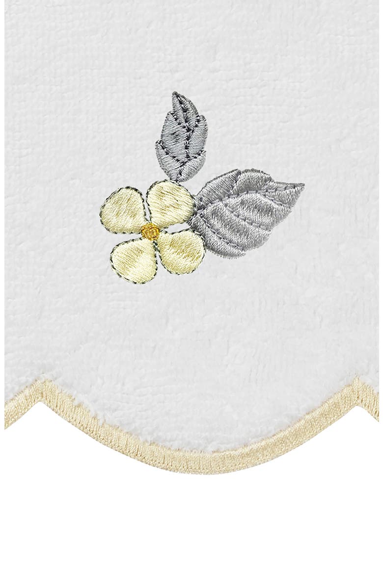 Hydea Scallop 3-Piece Towel Set, Alternate, color, WHITE/ BEIGE