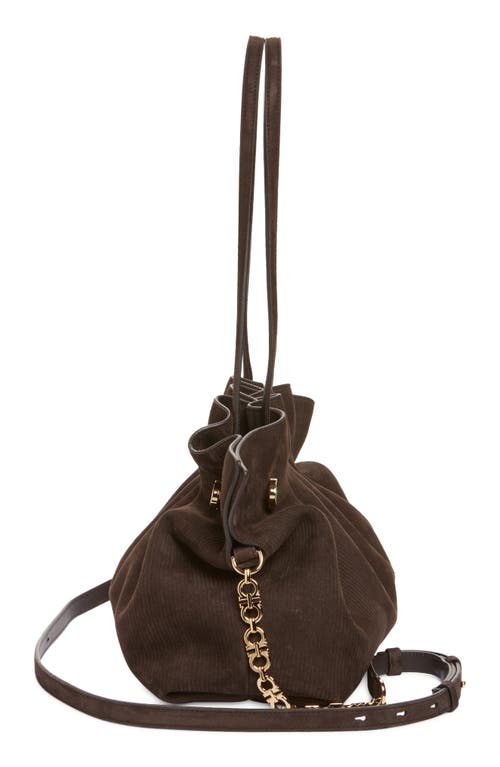 Ferragamo Medium Gancio Piercing Soft Leather Shoulder Bag In Brown