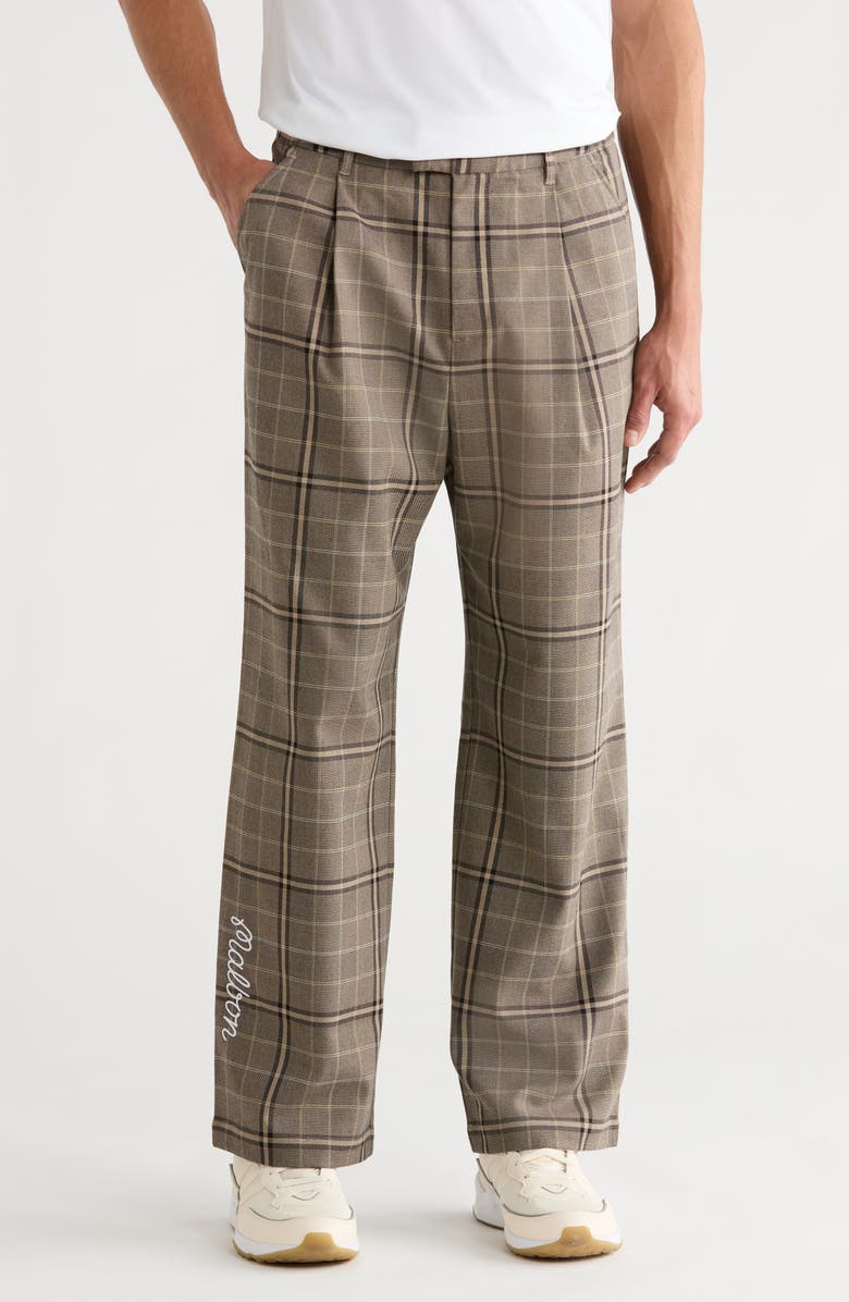 Malbon Golf Emmett Pleated Straight Leg Pants, Main, color, Multi