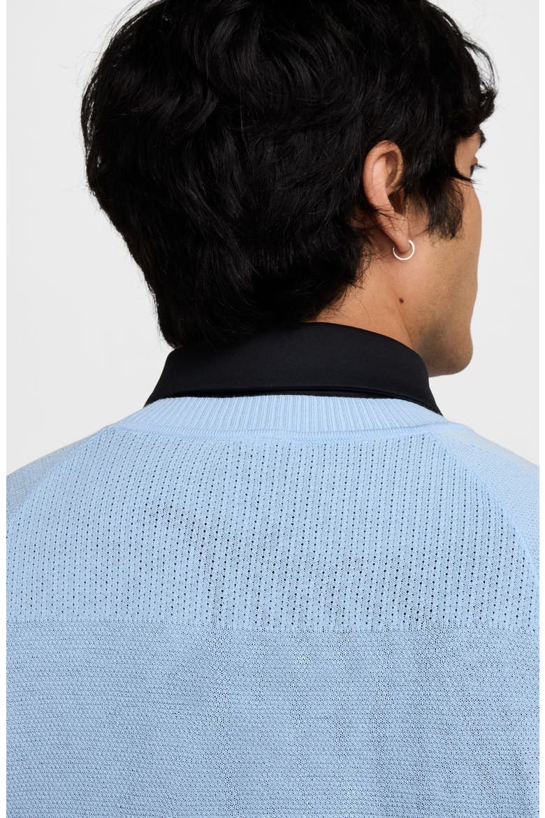 The Tour Golf Sweater, Alternate, color, PSYCHIC BLUE/ BLACK
