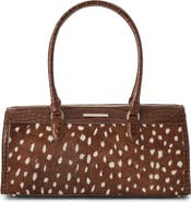 Brahmin Sophia Croc Embossed Leather Satchel