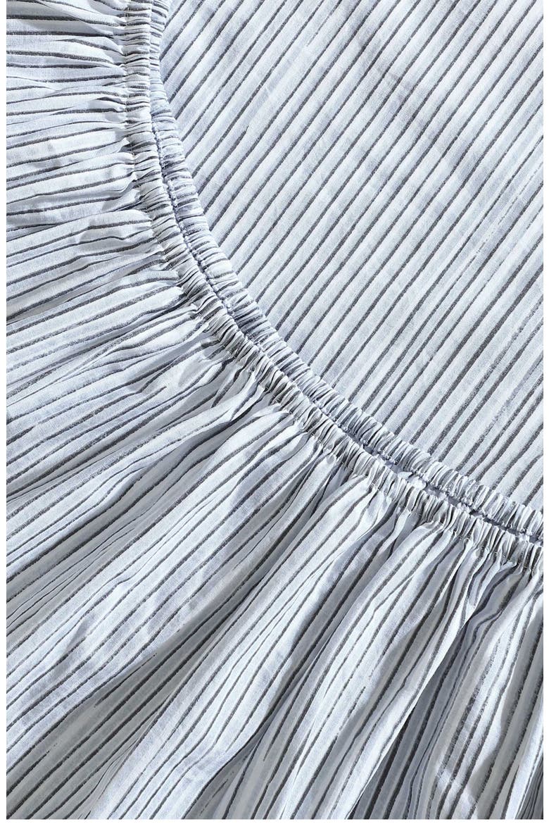 Wavy Stripe Washed Percale Sheet Set, Alternate, color, LIGHT BLUE