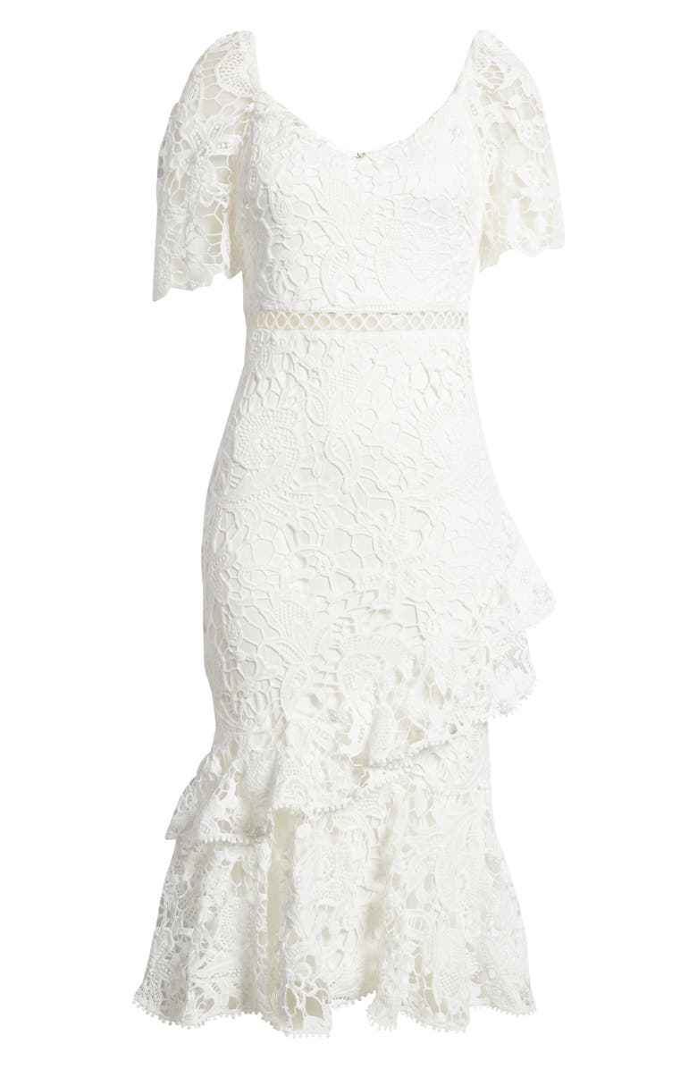 Lulus Briarwood Ruffle Lace Cocktail Dress, Alternate, color,