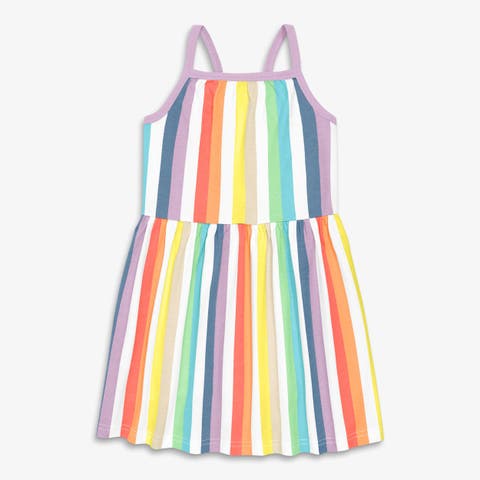 Kids Picnic Dress In Rainbow Patterns (Toddler, Little Kid, Big Kid)