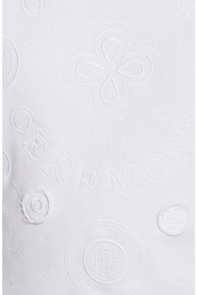 Embroidered Ruffle Hem Dress, Alternate, color, WHITE