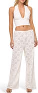 LSPACE Lily Cotton Eyelet Cover-Up Drawstring Pants