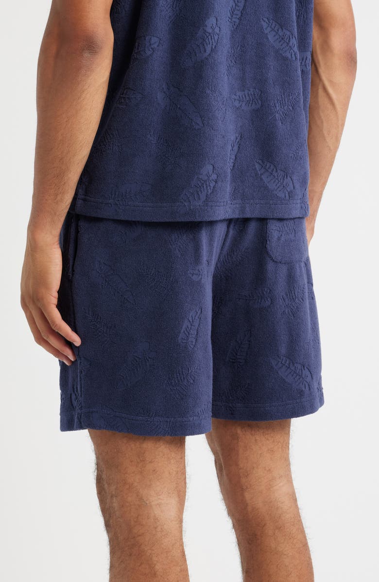 Majestic International Shadow Hibiscus Lounge Shorts, Alternate, color, Navy Hibiscus