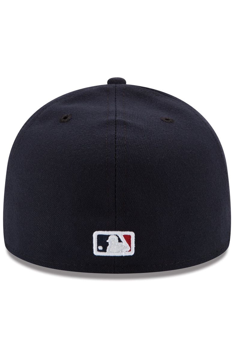 Men's New Era Navy Atlanta Braves Road Authentic Collection On-Field 59FIFTY Fitted Hat, Alternate, color, NAVY
