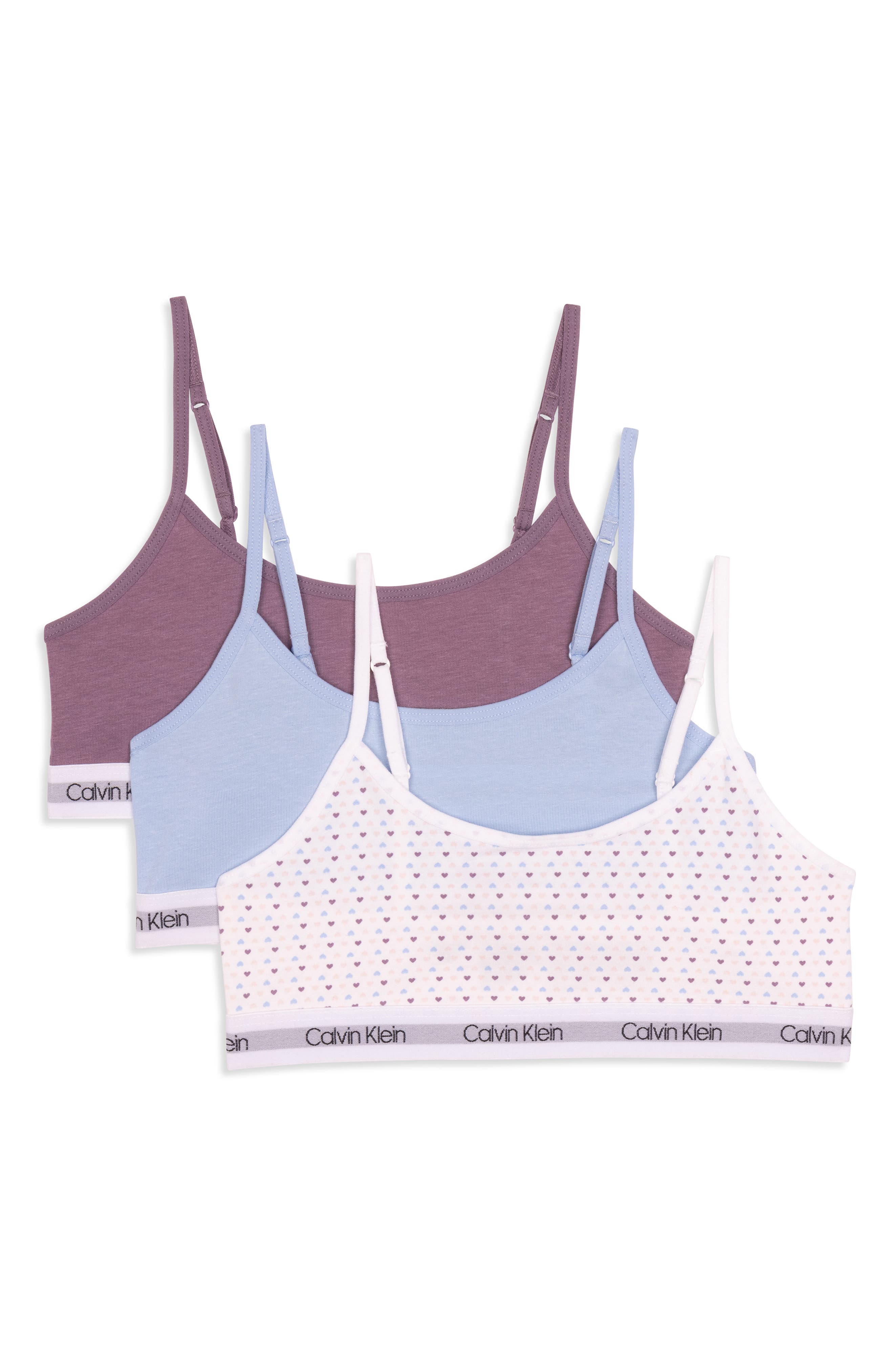Calvin Klein Kids' Assorted 3-Pack Stretch Cotton Bralettes