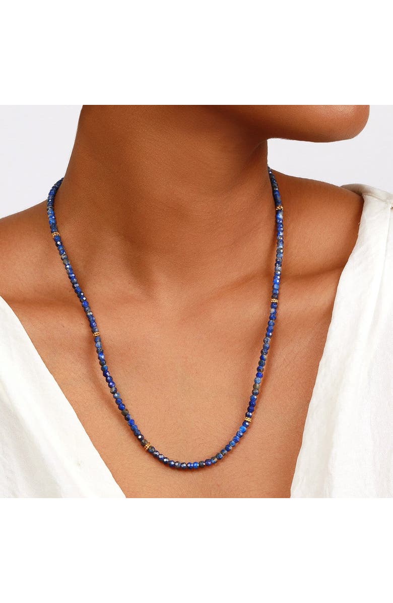 Karma and Luck Lapis Lazuli Heart Charm Wrap Bracelet Peaceful Love, Alternate, color, Blue/Gold