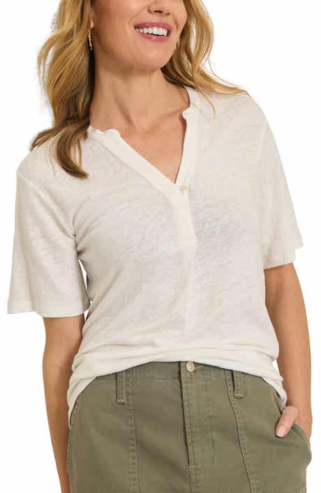 Tommy Bahama Linnea Placket Linen T-Shirt