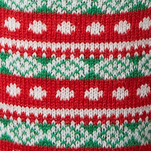Tag Fair Isle Knit Sweater Mug 18oz Bone China Drinkware In Red