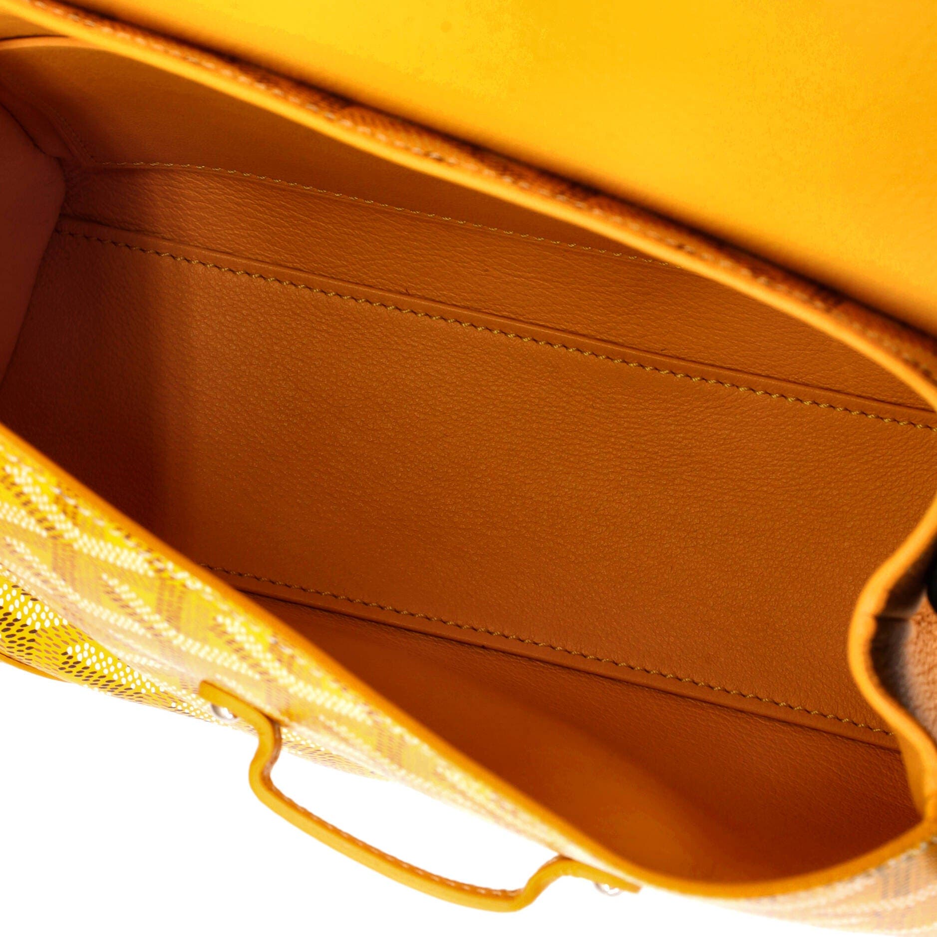 Pre-Owned Goyard Saigon Top Handle Bag Coated Canvas with Leather Mini, Alternate, color, Orange