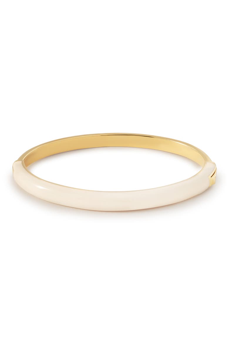Brynley Enamel Bangle Bracelet, Main, color, GOLD / WHITE