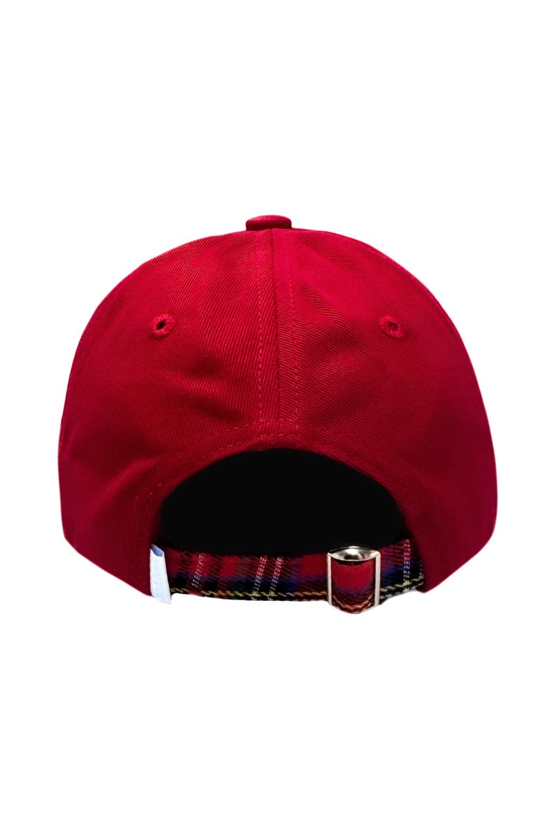 Bits & Bows Snowman Baseball Hat, Alternate, color, Red/Red Plaid