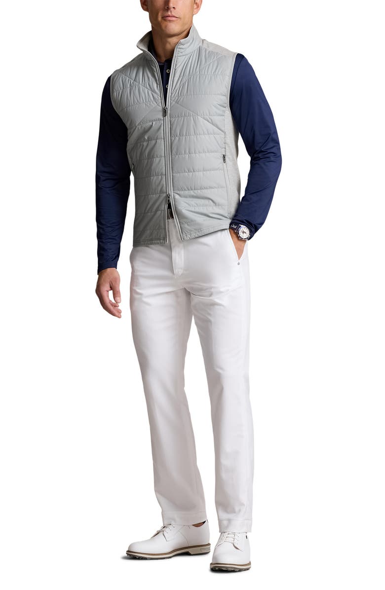 Polo Ralph Lauren Performance Quilted Mixed Media Vest, Alternate, color, Andover Heather