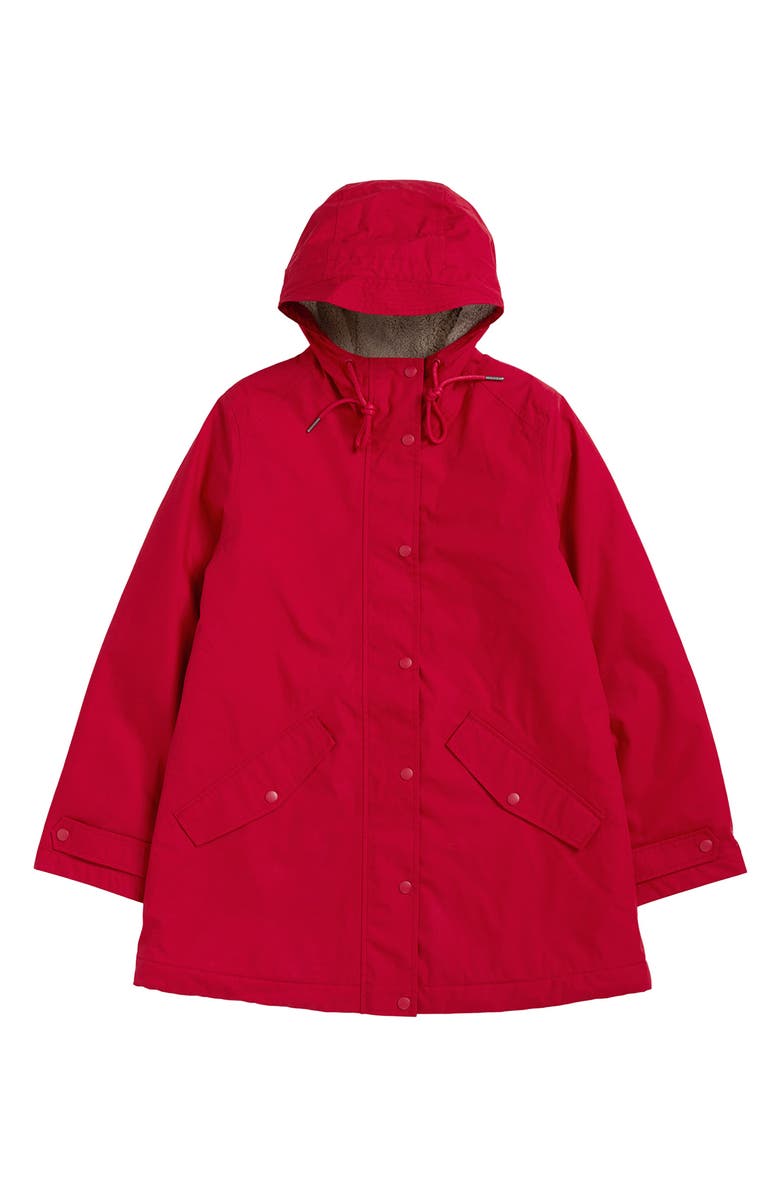 Seasalt Cornwall Porth Nanven Waterproof Organic Cotton Blend Raincoat, Alternate, color, Carmine