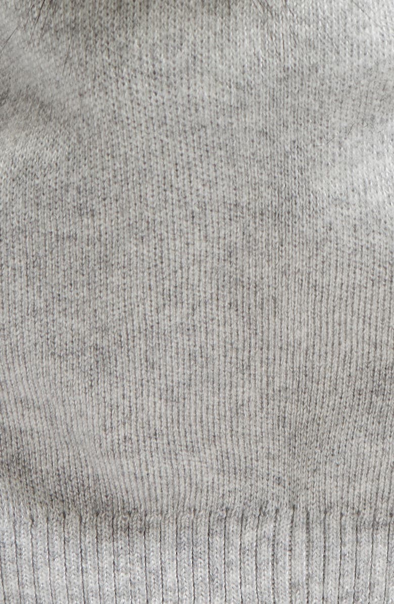 Kyi Kyi Wool & Cashmere Blend Beanie with Faux Fur Pom, Alternate, color, 