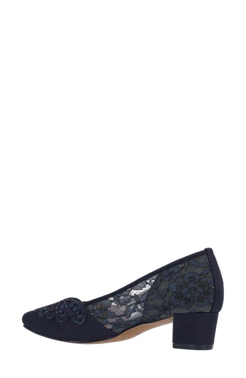 J. Reneé Zofia Block Heel Pump In Blue
