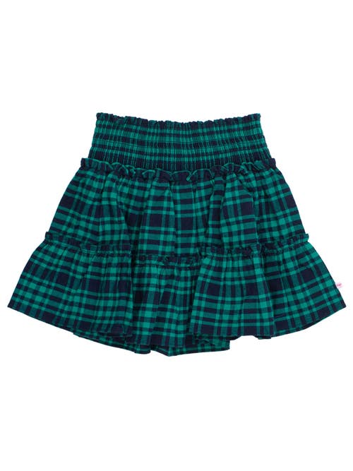 Rufflebutts Kids' Smocked Twirl Skirt In Green