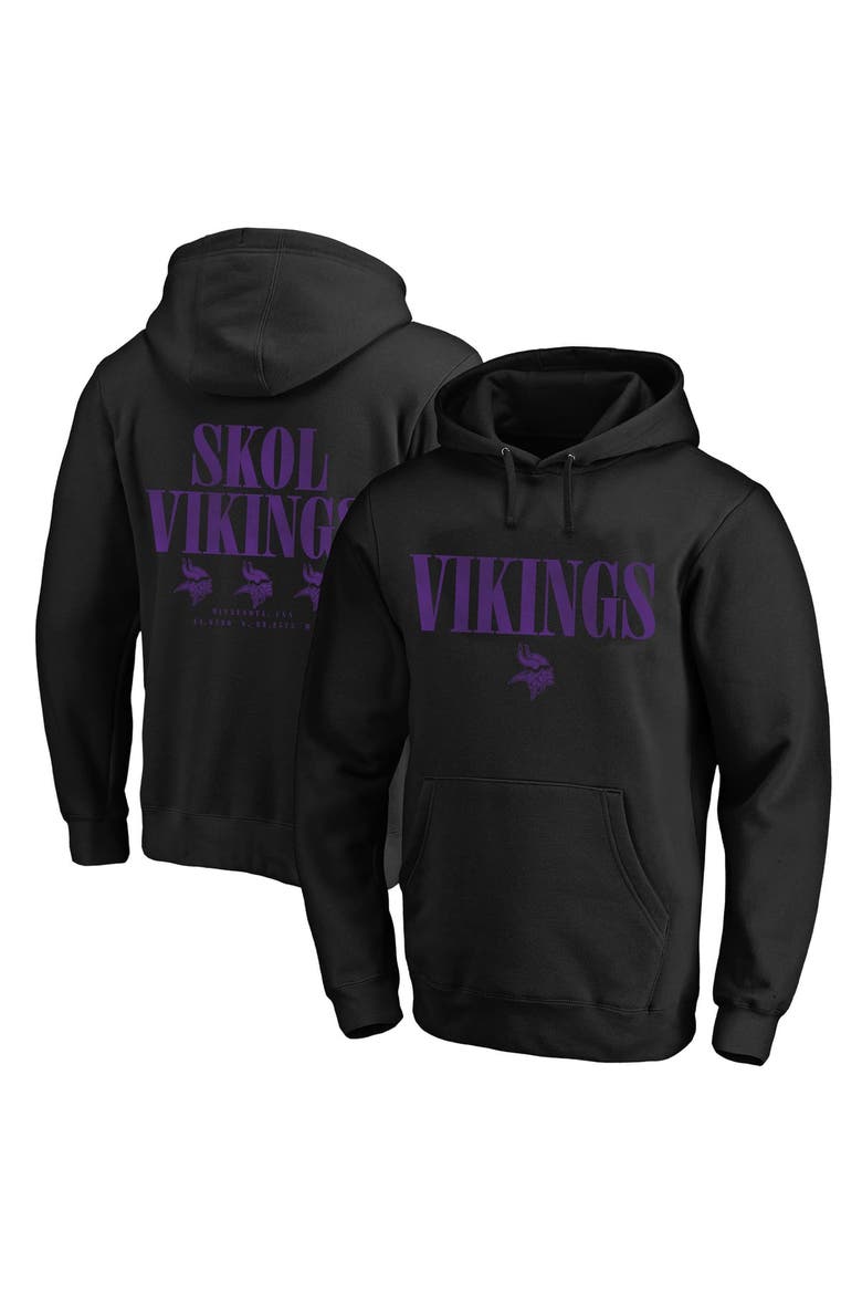 Men's Fanatics Black Minnesota Vikings Big & Tall Relaxed Intense Rivalry Hoodie, Main, color, Black
