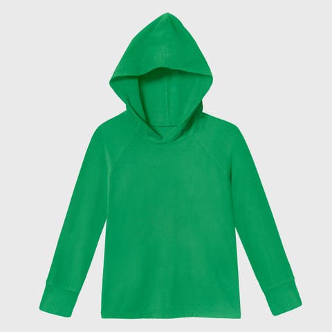 Baby Boys Medium-Weight 100% Cotton Long Sleeve Hooded Tee with Cuffs (Baby)