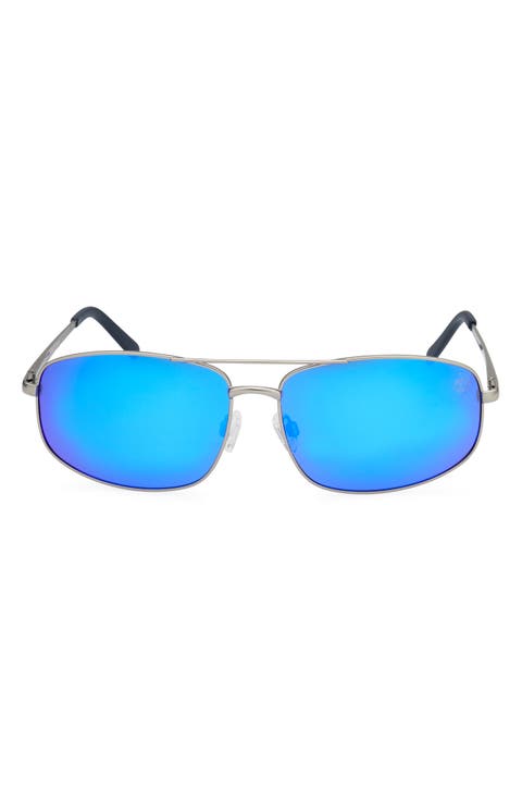 64mm Oversize Polarized Aviator Sunglasses