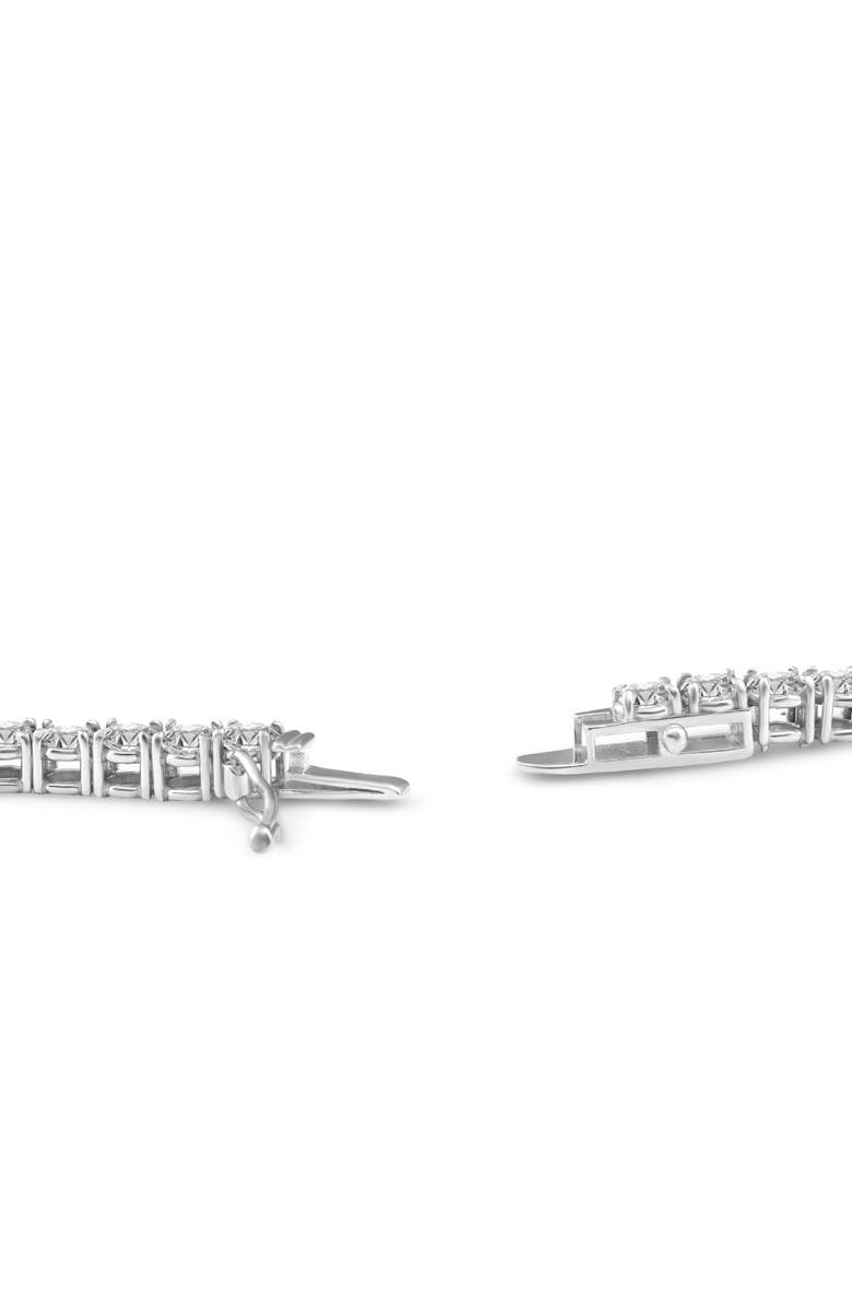 Bliss Diamond 7Ct TW Diamond Tennis Necklace 4-Prong 14k Gold 16.5" Lab Grown, Alternate, color, 14K White Gold