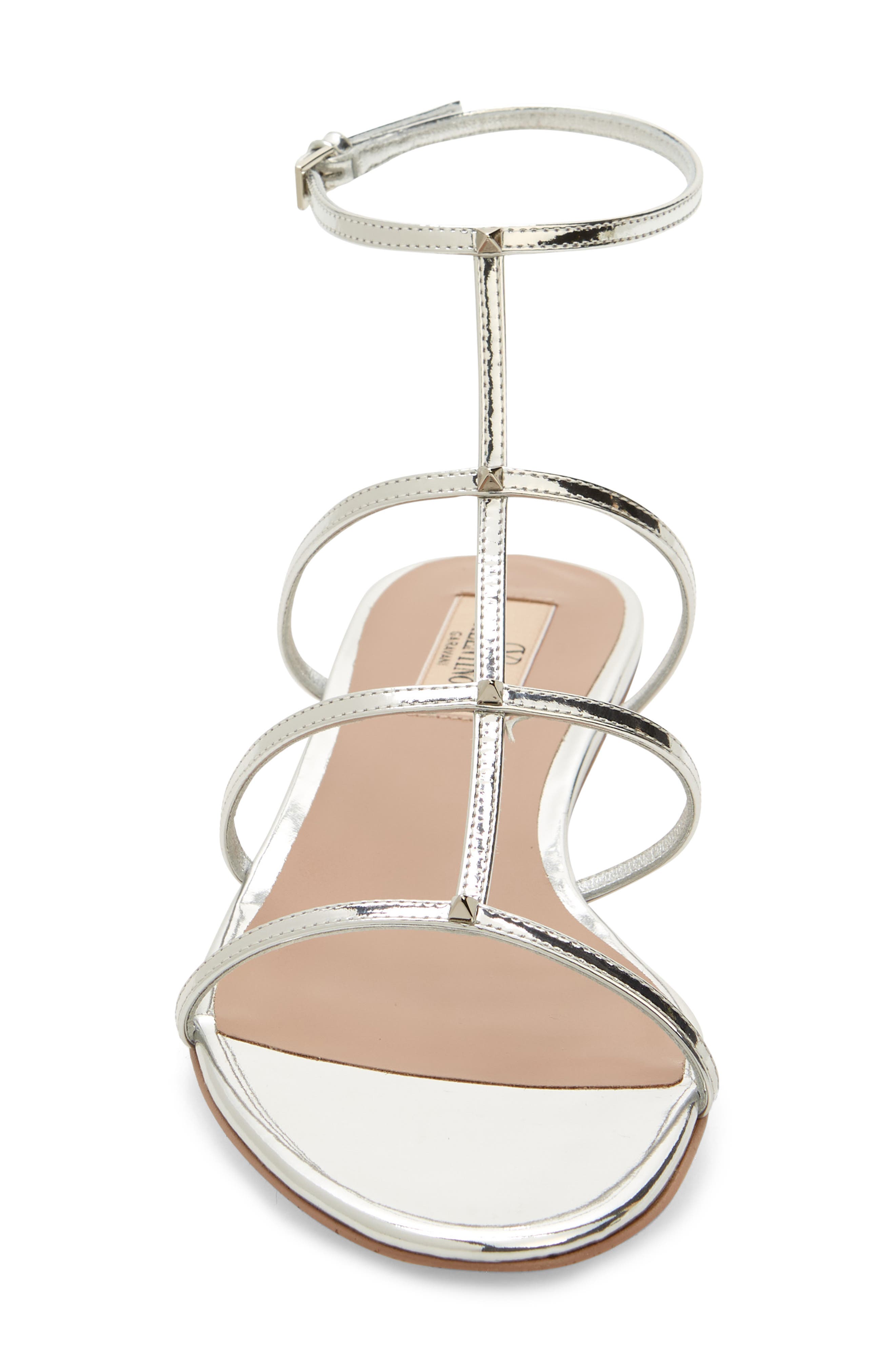 Valentino Garavani Rockstud Wispy T-Strap Sandal, Alternate, color, 