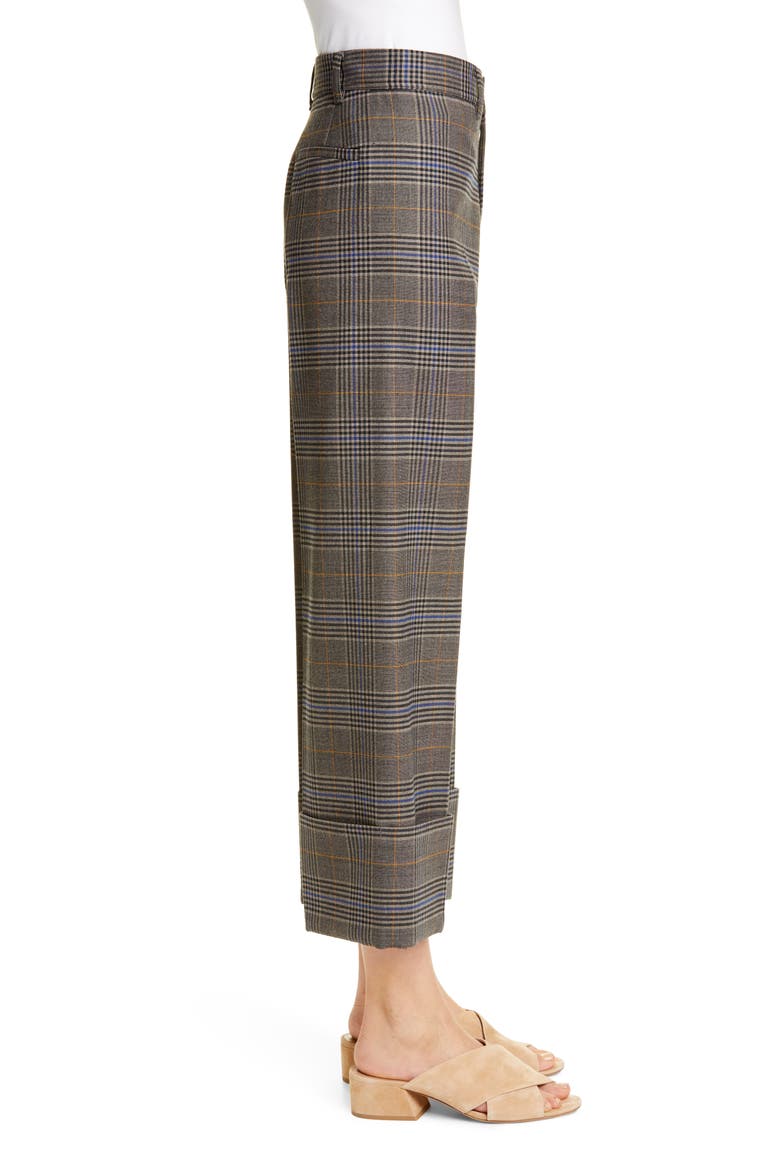 Rowan Plaid Cuff Pants, Alternate, color, TAUPE MULTI