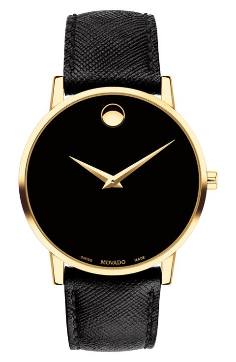 Museum Classic Leather Strap Watch, 40mm