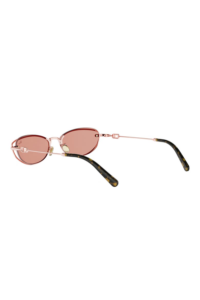 Petit CD B1U Cat Eye Sunglasses, Alternate, color, MATTE ROSE GOLD / BORDEAUX