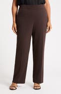 AK ANNE KLEIN Pull-On Crepe Straight Leg Pants