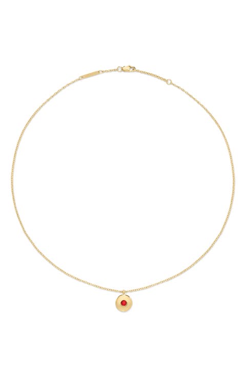 Birthstone Pendant Necklace