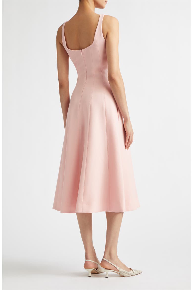Collins Gathered Wool Crepe A-Line Dress, Alternate, color, LIGHT PINK