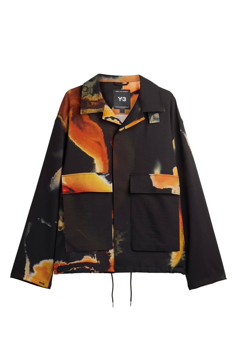 Y-3 Allover Print Sport Uniform Coach's Jacket, Main, color, Black/ Multicolor