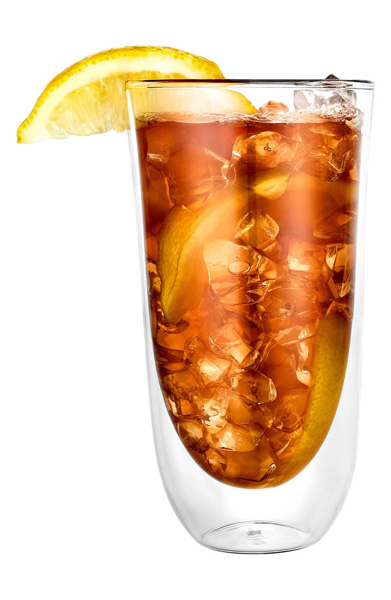 JoyJolt Set of 4 - Spike Double Wall Tumbler, Alternate, color, Clear