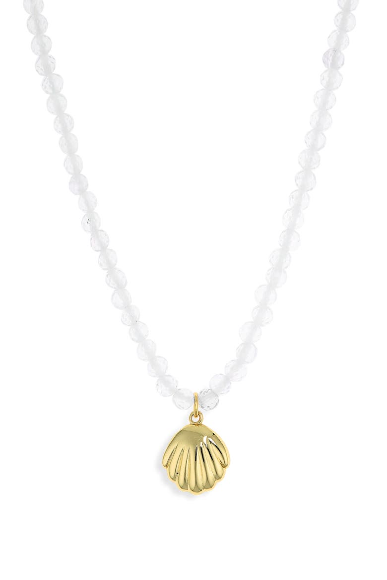 Shell Necklace, Main, color, GOLD