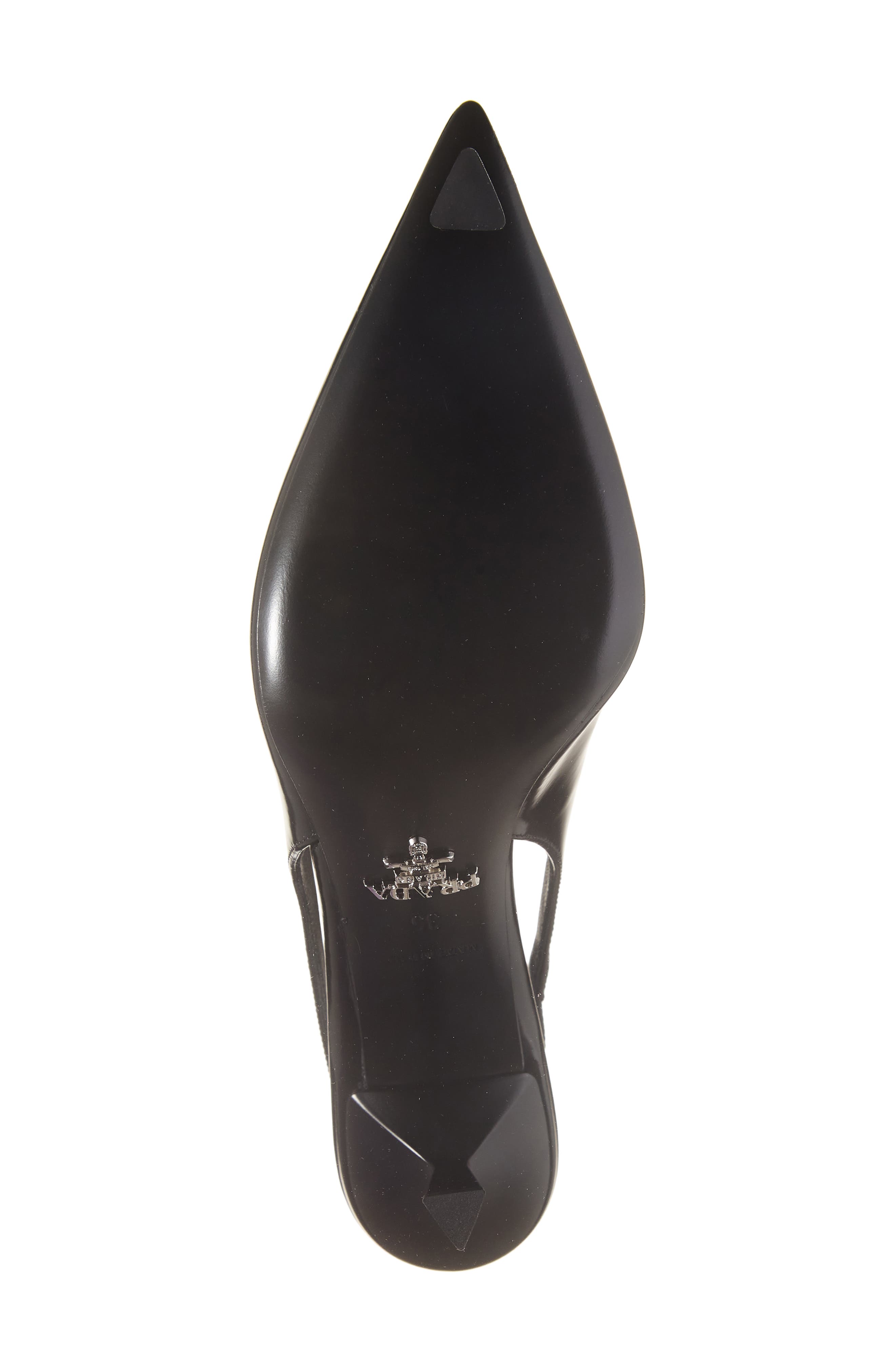 Prada Modellerie Pointed Toe Slingback Pump, Alternate, color, Black