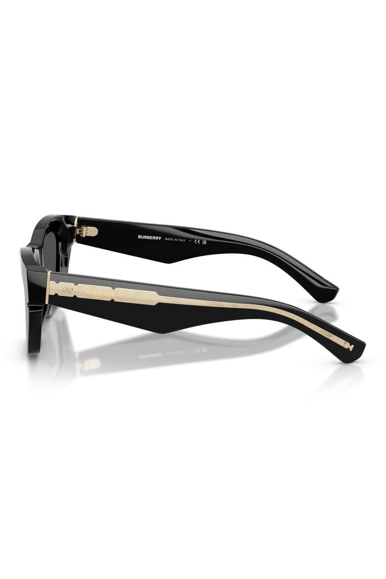 52mm Irregular Sunglasses, Alternate, color, BLACK