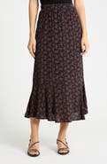 Melrose and Market Floral Midi Skirt