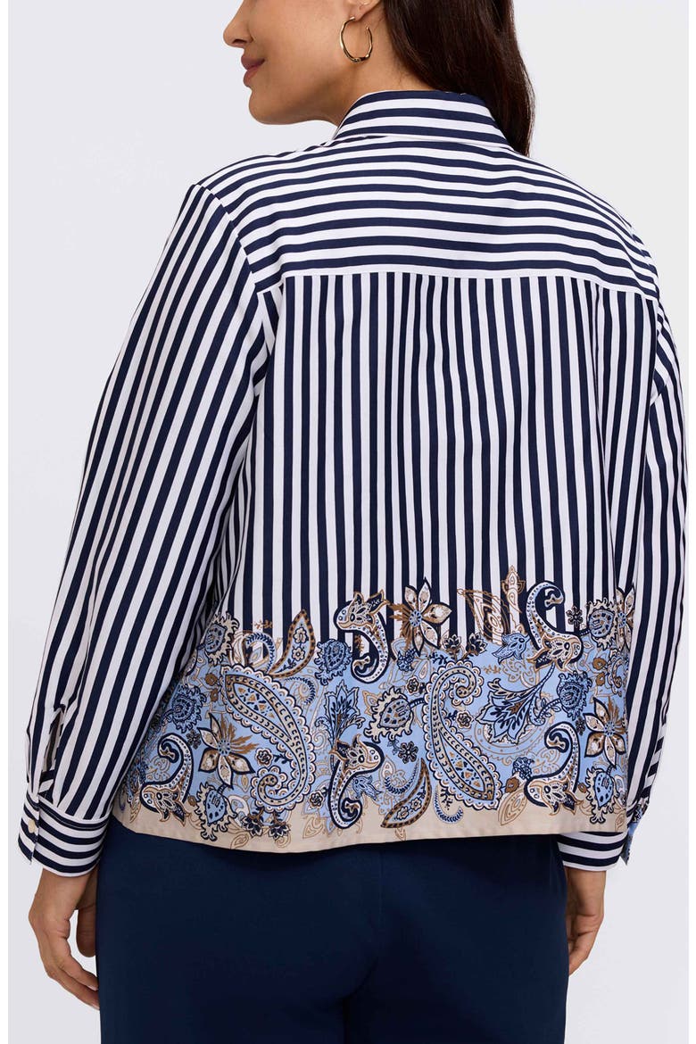 Jodie Stripe Cotton Button-Up Shirt, Alternate, color, BLUE MULTI