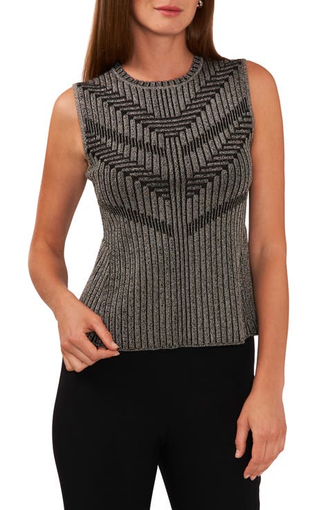 Flare Hem Sleeveless Sweater