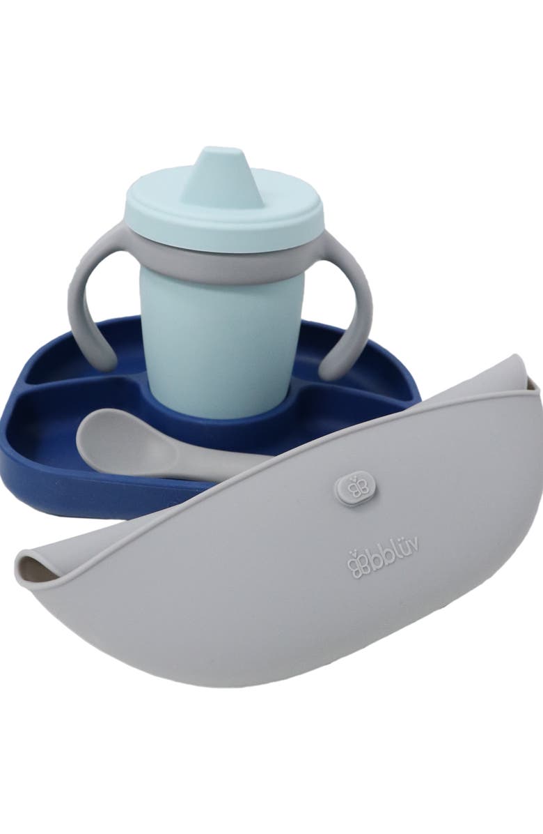 bbluv Set - Silicone Feeding Set, Main, color, Navy