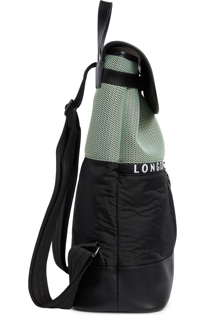 Longchamp Urban Mixed Material Backpack, Alternate, color, Black