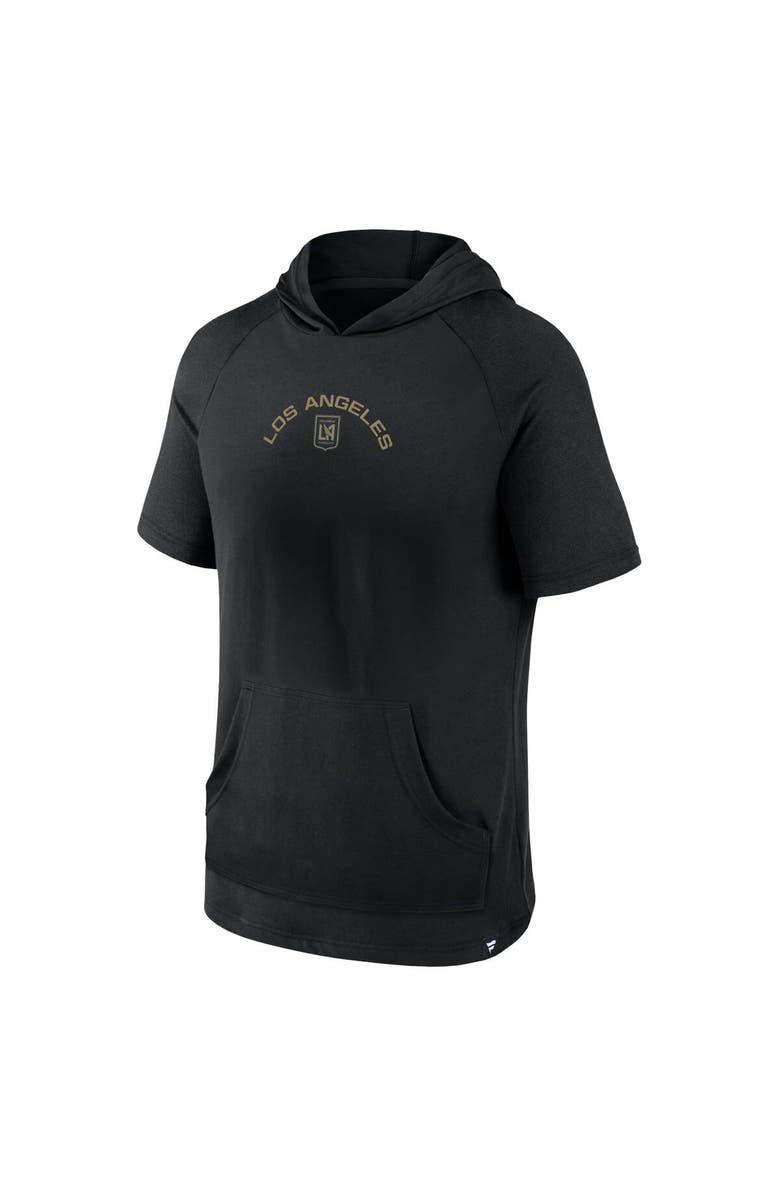FANATICS Men's Fanatics Branded Black LAFC Match Raglan Short Sleeve Pullover Hoodie, Alternate, color, Black