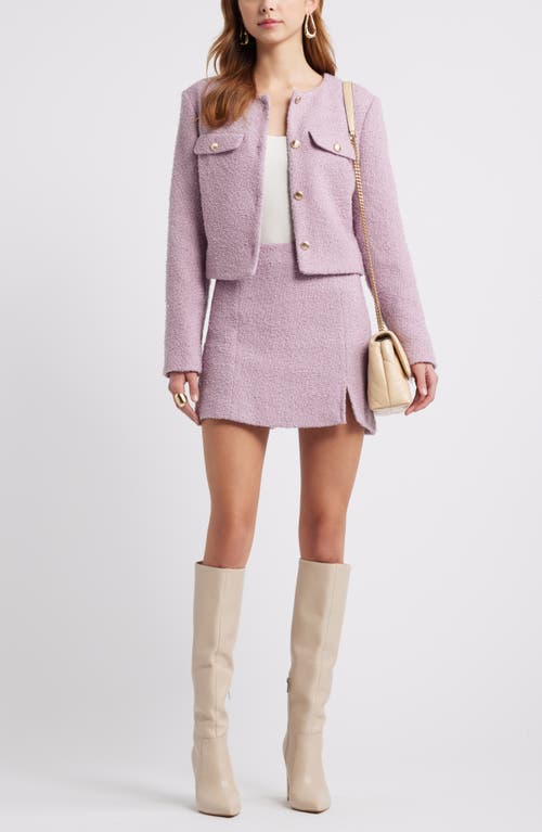 Open Edit Tweed Miniskirt In Purple Dawn